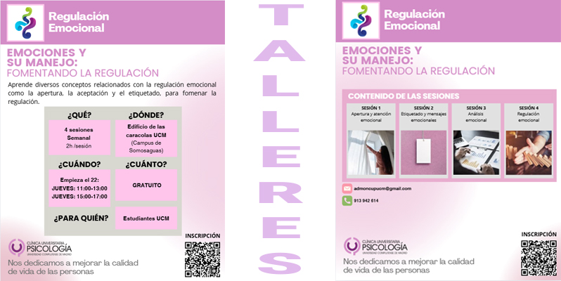 TALLERES DE REGULACIÓN EMOCIONAL